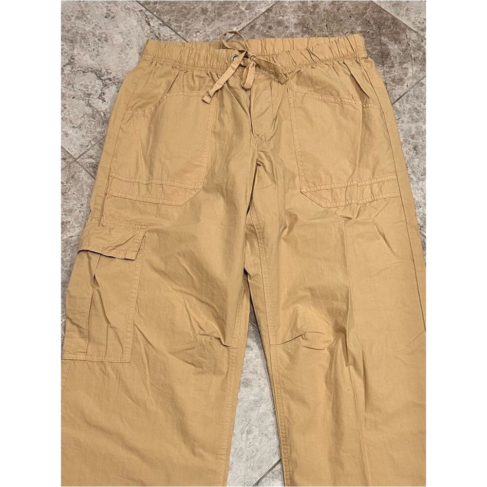Aerie Avenue Cargo Pant Baggy NEW Khaki Medium Skater Pant Jogger 100% Cotton - Picture 4 of 10